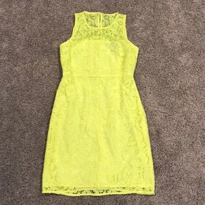 J Crew bright yellow lace dress 6